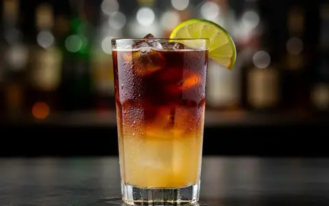 En mörk och stormig drink med is och lime, perfekt för en regnig kväll.
